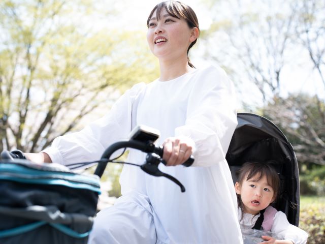 娘と自転車